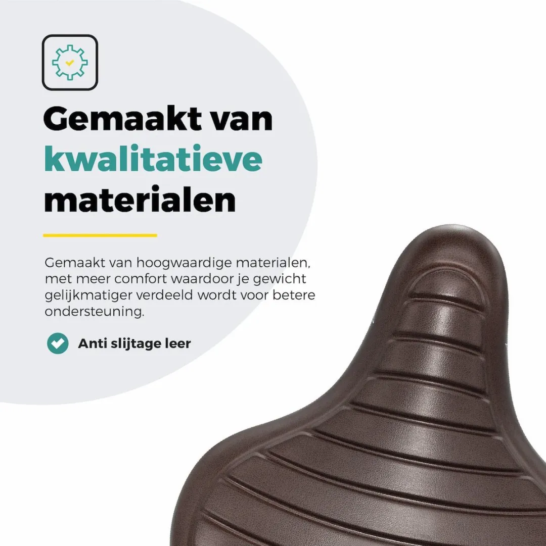 Voltano Drifter Wave 2.0 Fietszadel - Donkerbruin - afbeelding 6 van 6