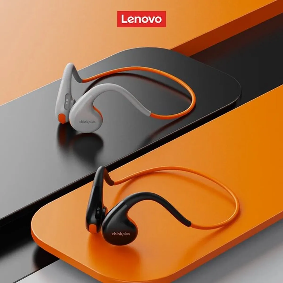 Lenovo X7 Bone Conduction Oordopjes - Wit/Oranje