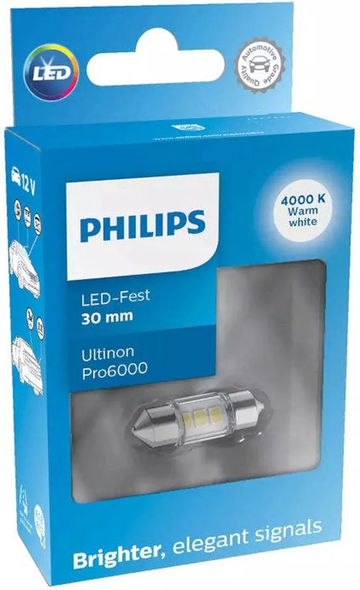 Philips Ultinon Pro6000 C5W 30mm 4000K