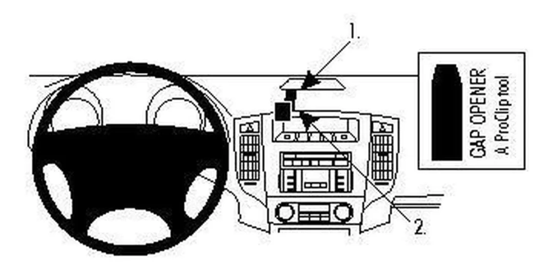 Brodit ProClip 853981 Telefoonhouder - Mitsubishi Pajero 2007-2019 - Zwart