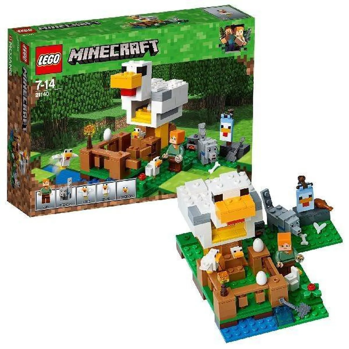 LEGO Minecraft Het Kippenhok 21140 - 198 Stukken