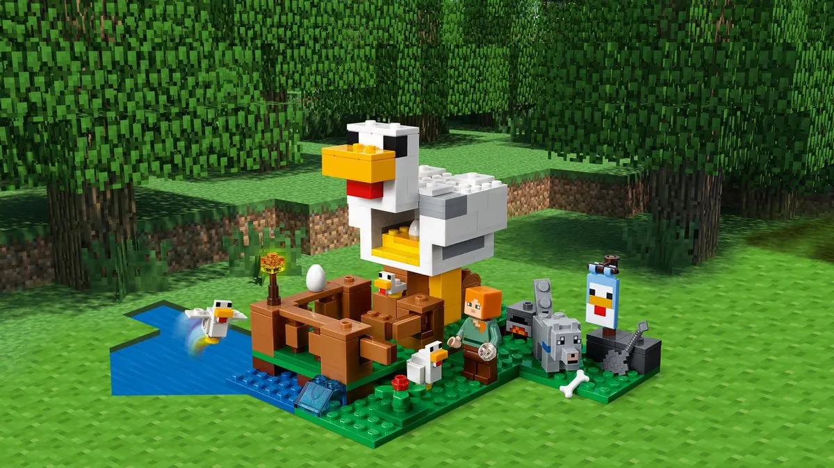 LEGO Minecraft Het Kippenhok 21140 - 198 Stukken