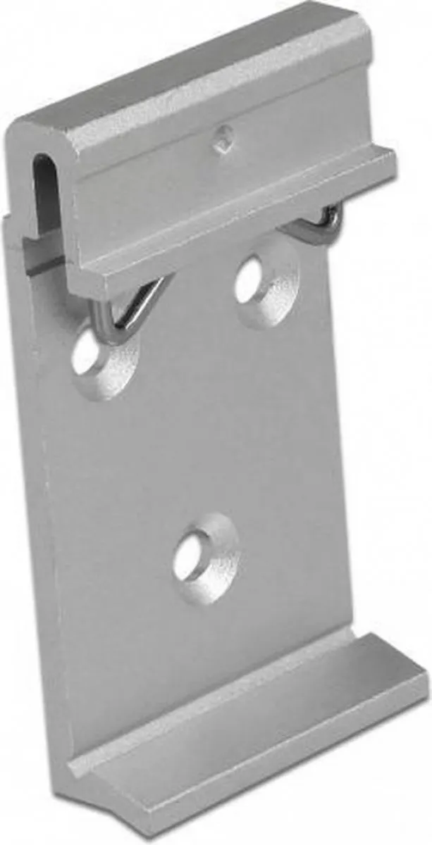 Delock Aluminium DIN-rail Bevestigingsclip - Grijs
