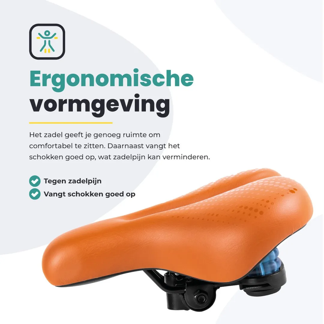Voltano Dames Fietszadel - Bruin - Met Zadelstrop