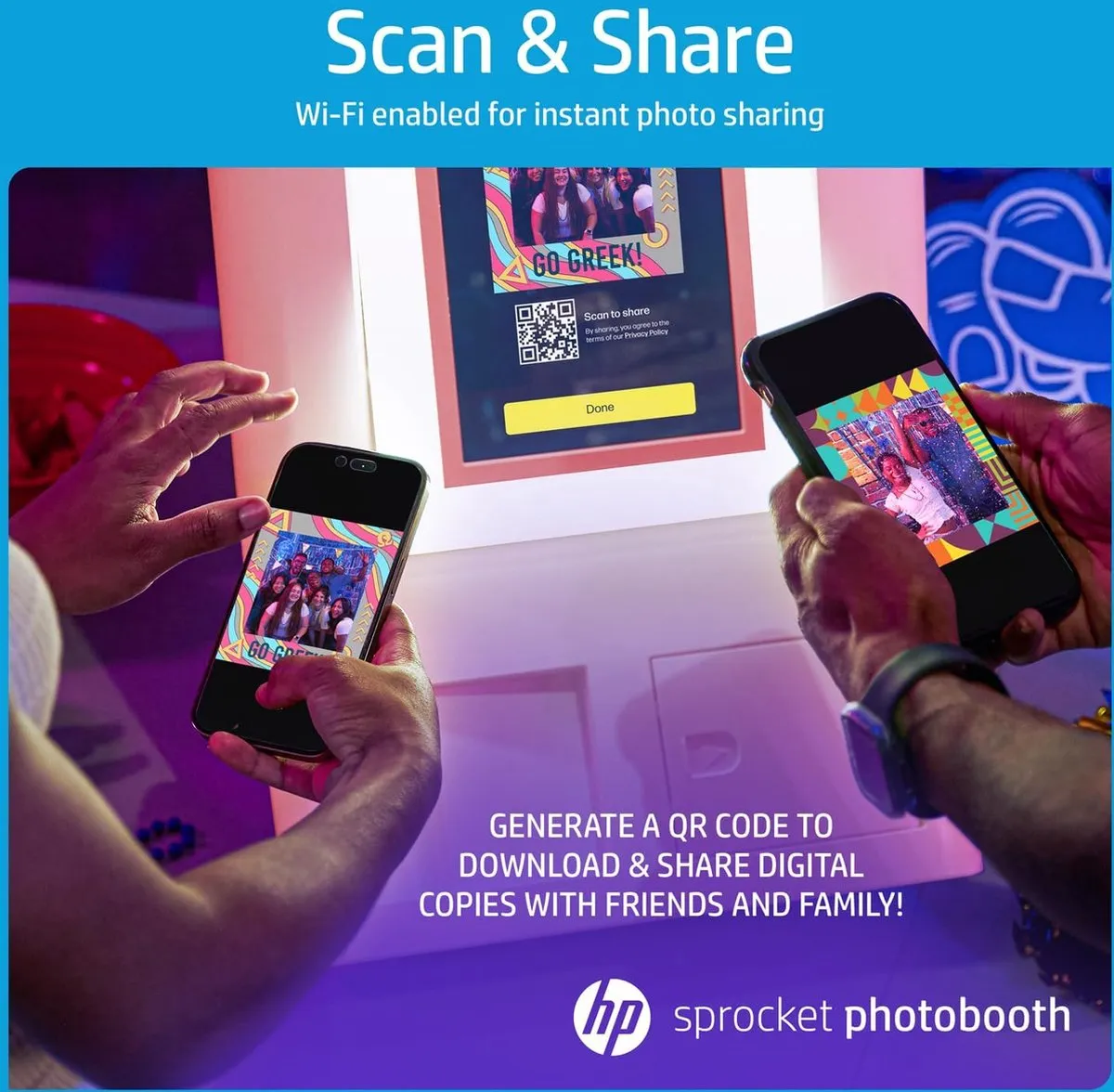 HP Sprocket Photobooth Instant Camera - Roze - afbeelding 6 van 6