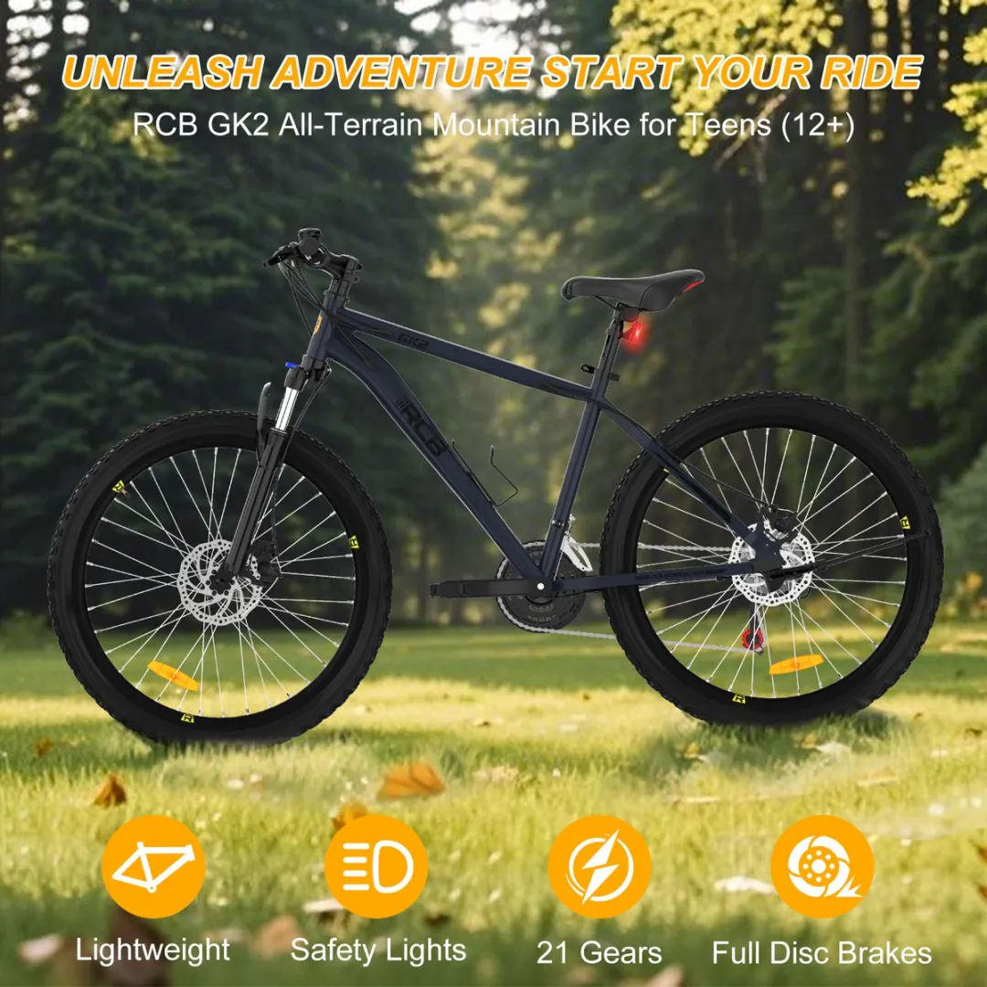 RCB 26 inch Fiets voor Tieners – 21 Versnellingen – Licht Aluminium Frame –Blauw