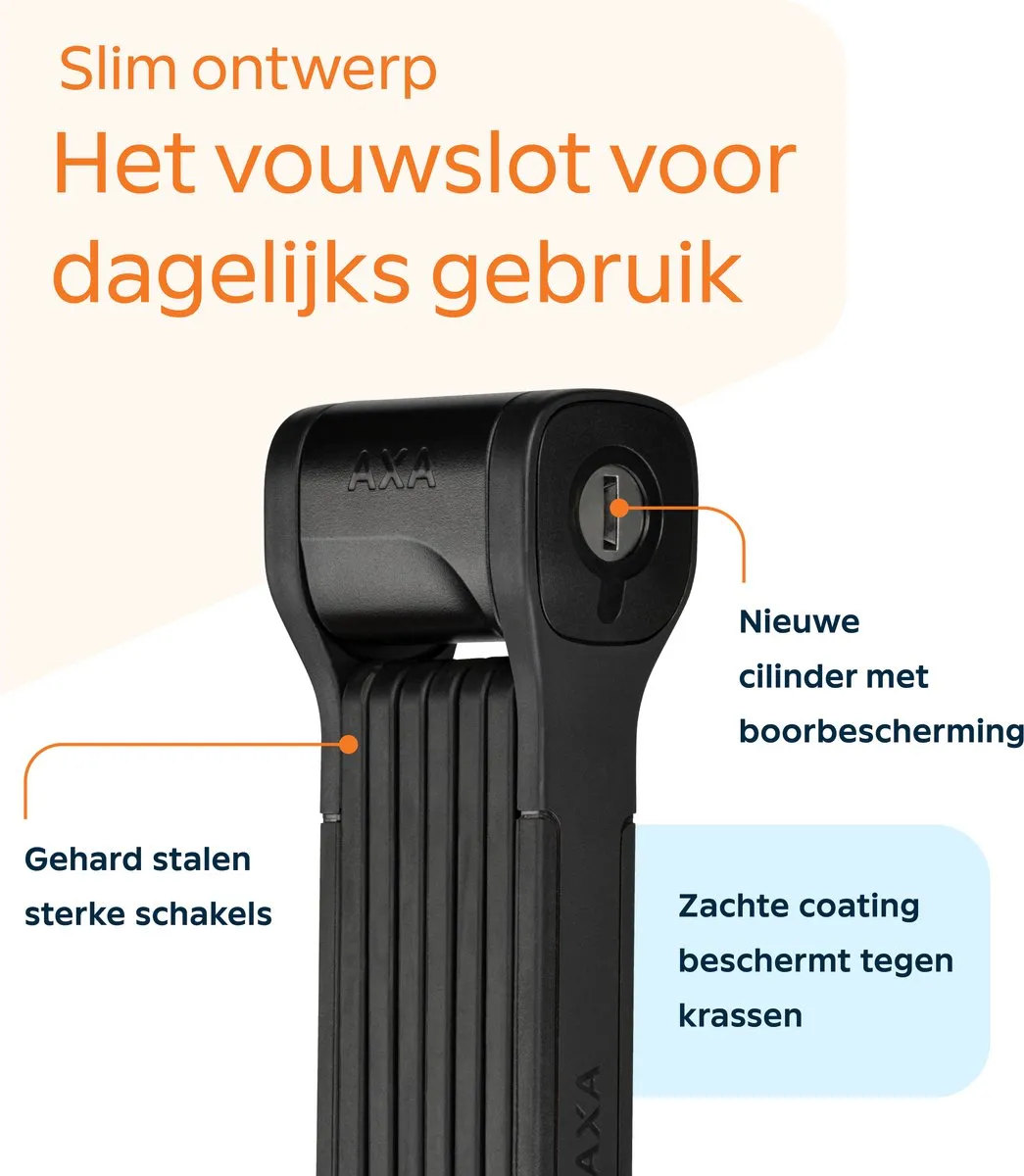 AXA Fold 110 Vouwslot - 110cm - Zwart