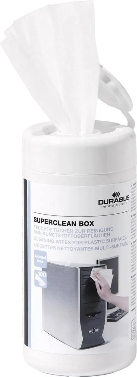 Durable 570802 Schoonmaakdoekjes - 100 Stuks - Wit - afbeelding 6 van 6