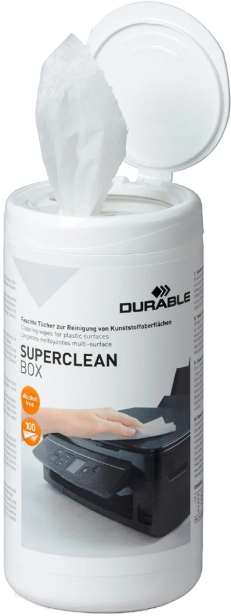 Durable 570802 Schoonmaakdoekjes - 100 Stuks - Wit