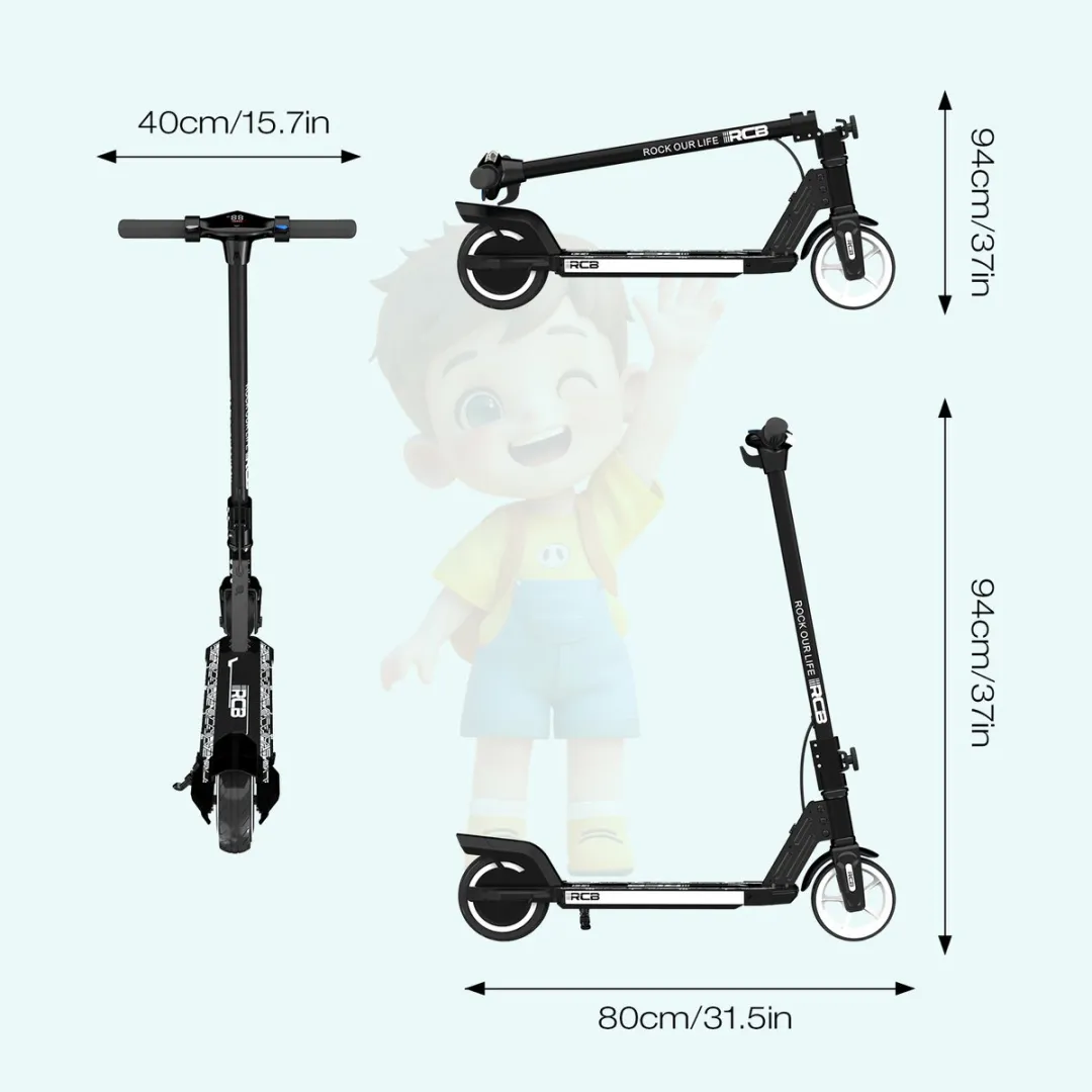 RCB RCB-R12 Elektrische Step Kinderen 7 Inch - Blauw