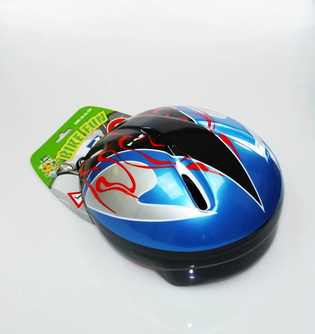 Johntoy Bike Fun Kinderhelm M50-54 - Blauw Strepen