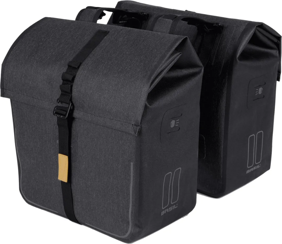 Basil Urban Dry Dubbele Fietstas 50L - Grijs