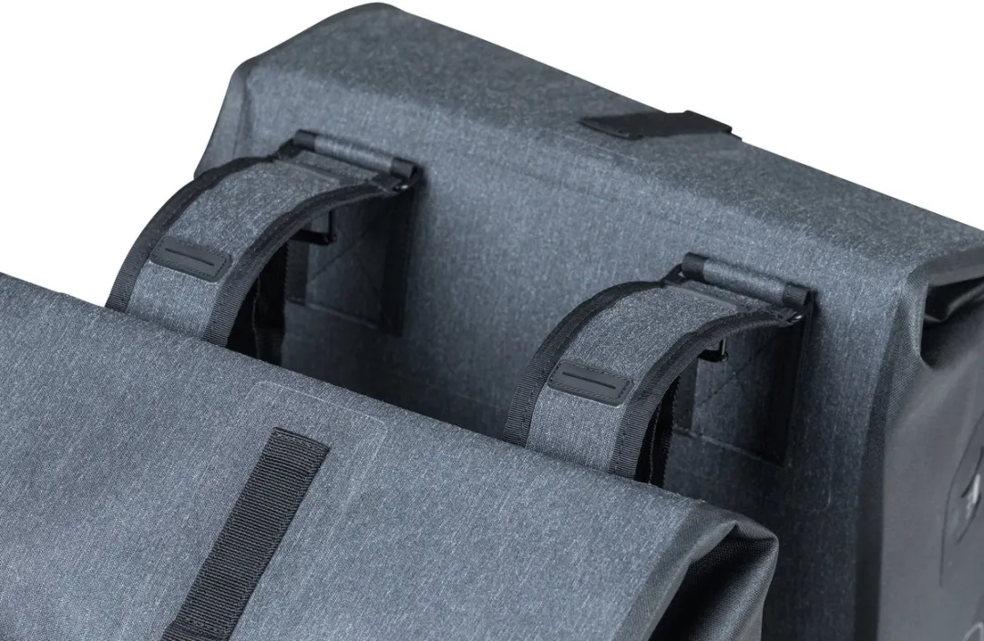 Basil Urban Dry Dubbele Fietstas 50L - Grijs