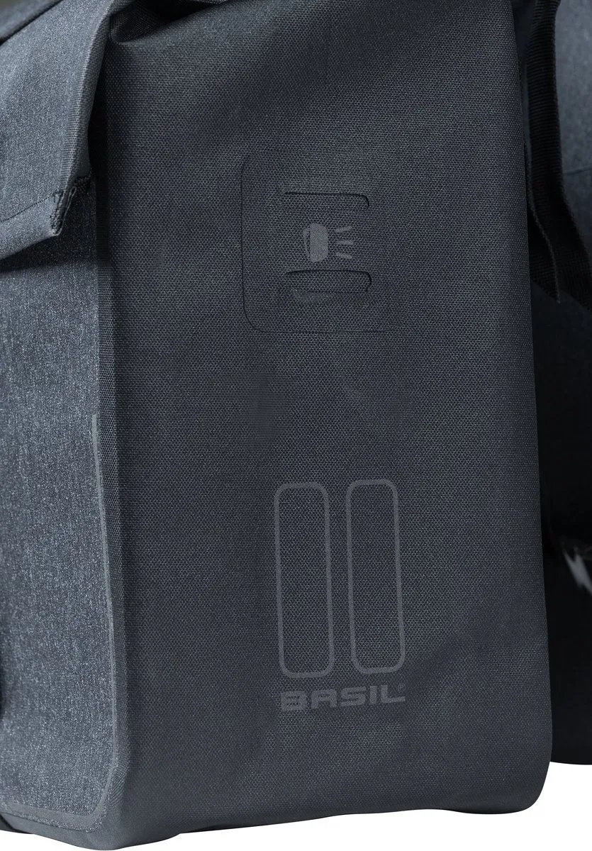 Basil Urban Dry Dubbele Fietstas 50L - Grijs