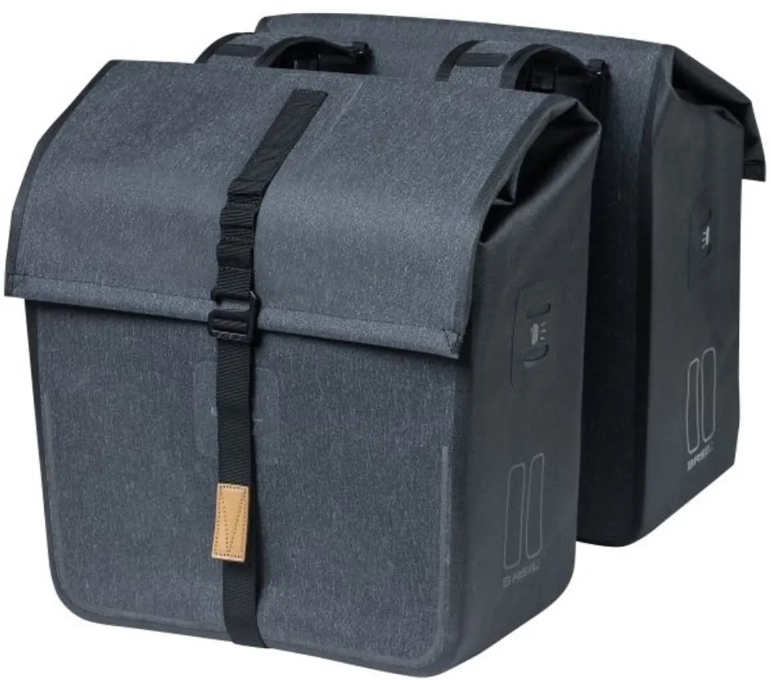 Basil Urban Dry Dubbele Fietstas 50L - Grijs