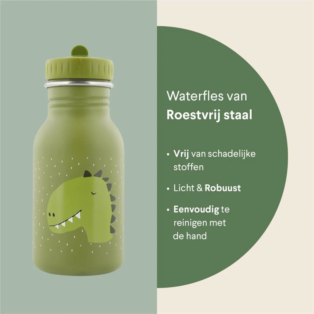 Trixie Mr. Dino RVS Waterfles 350ml - Groen - afbeelding 4 van 6