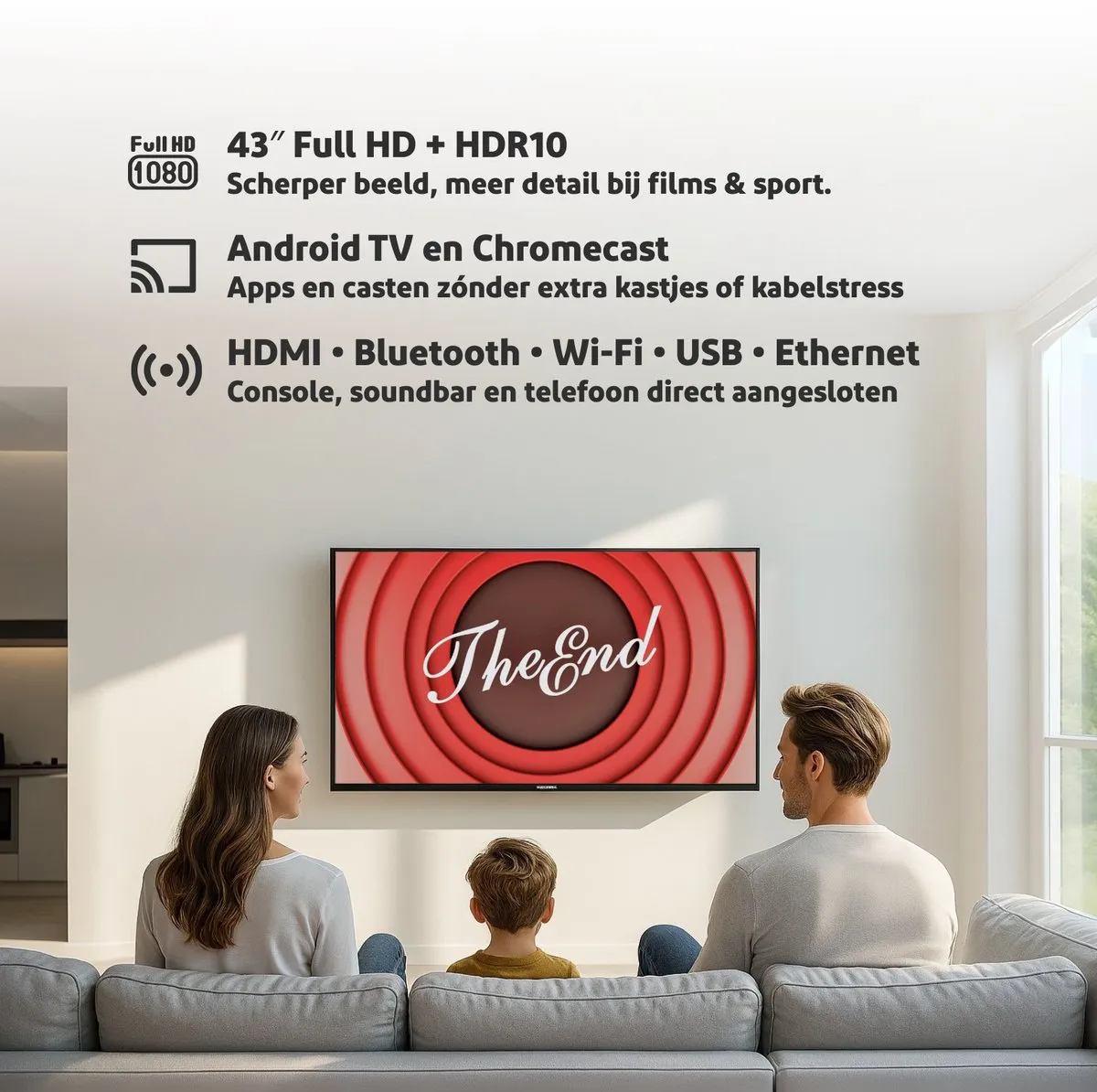 Salora SMART43TV Smart TV 43 Inch - Full HD - Zwart