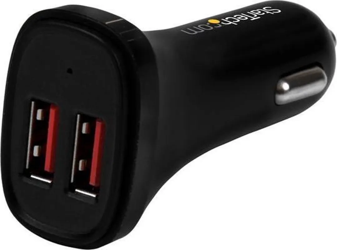 Startech USB2PCARBKS Dubbele USB Auto-oplader 24W