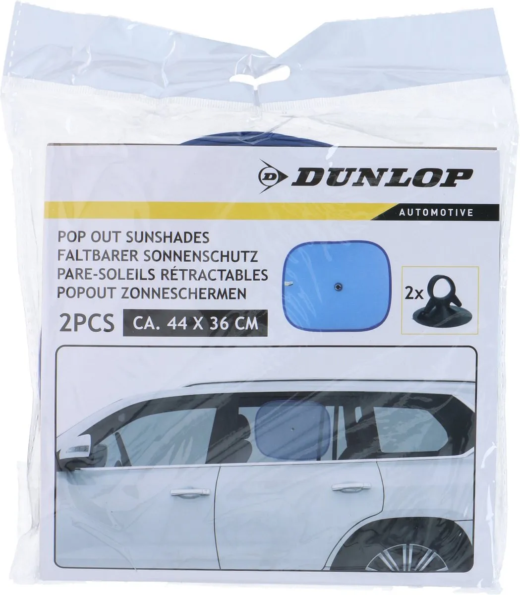 Dunlop Zonneschermen Zijramen Blauw 2x - 44x36cm