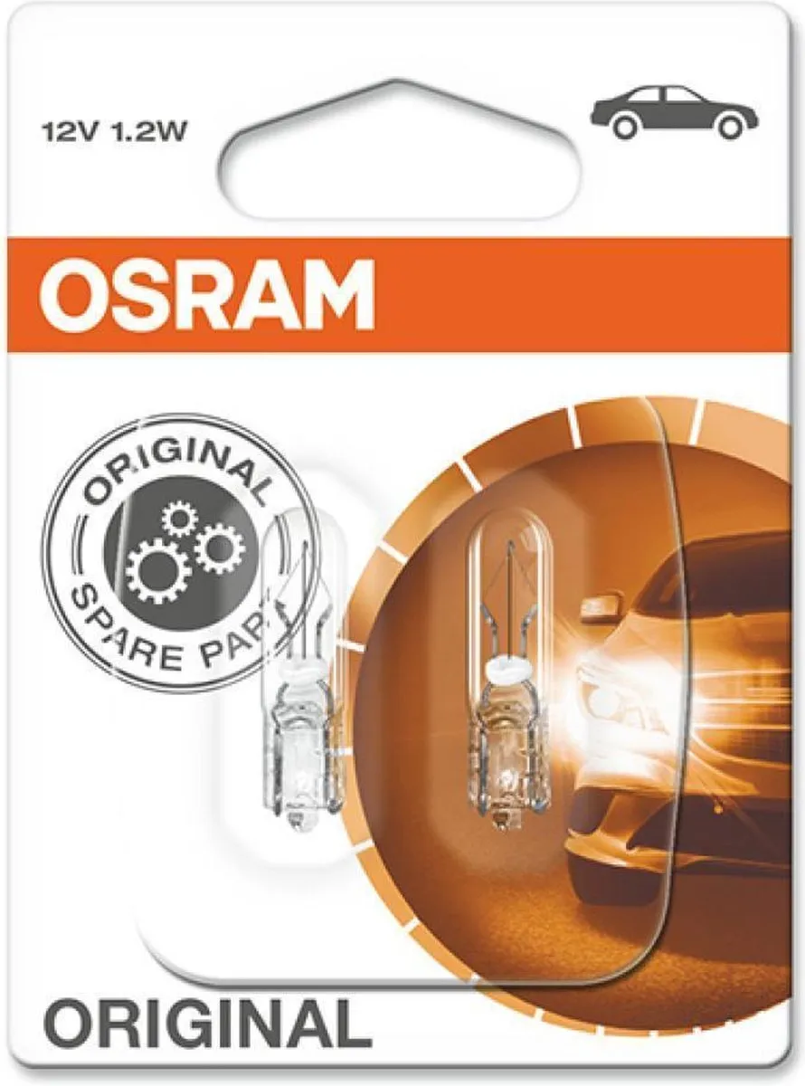 Osram Scooterlamp T5 W2x4.6d 1.2W - 10 Stuks