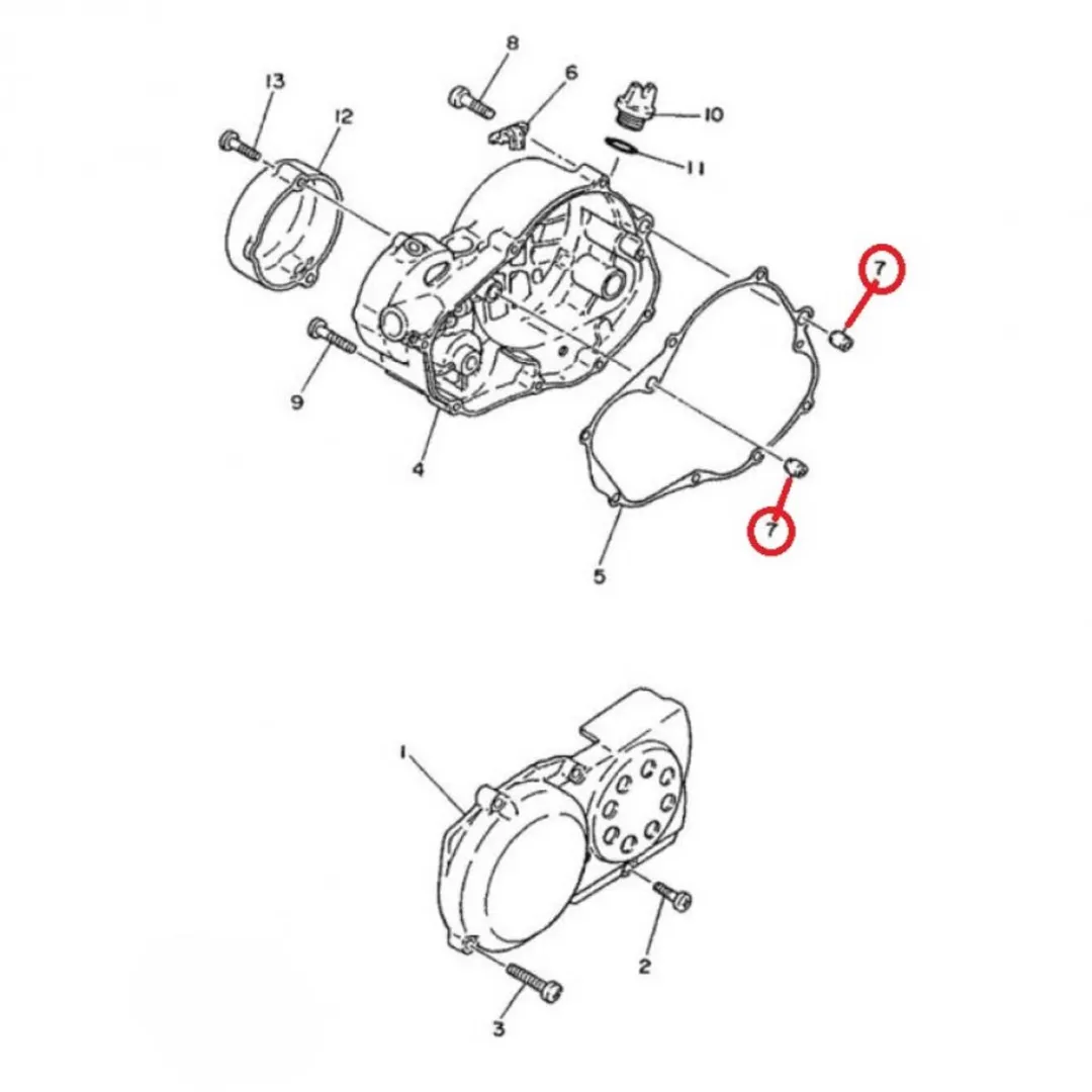 Yamaha 995301001400 Pion de centrage Scooter Aerox 2002-2018
