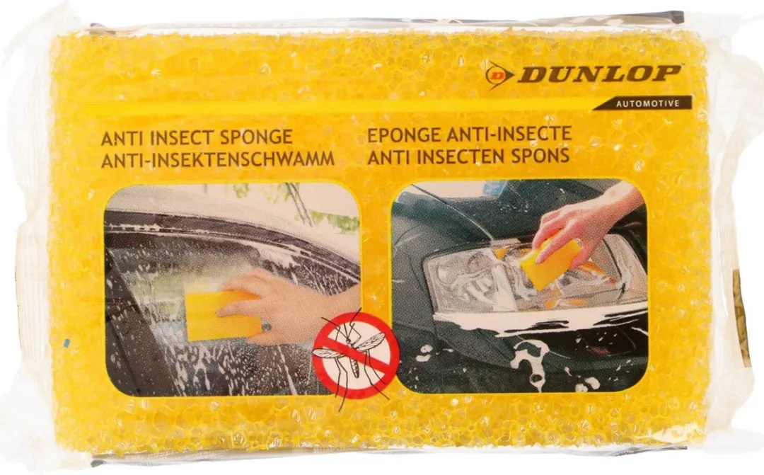 Dunlop Auto Poetspons Insecten 11x7cm - Geel