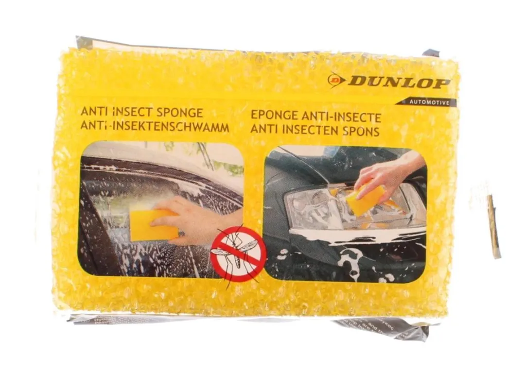 Dunlop Auto Poetspons Insecten 11x7cm - Geel
