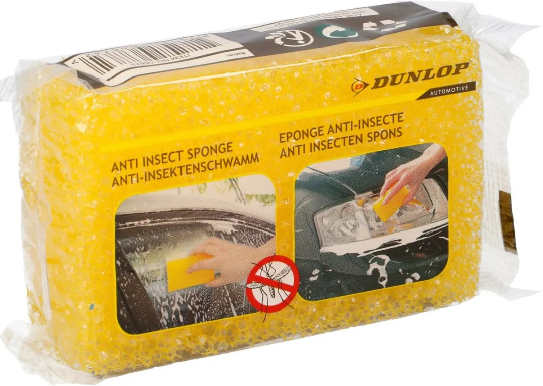 Dunlop Auto Poetspons Insecten 11x7cm - Geel