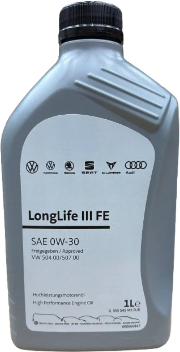Volkswagen Origineel Longlife III FE 0W-30 Motorolie 1L
