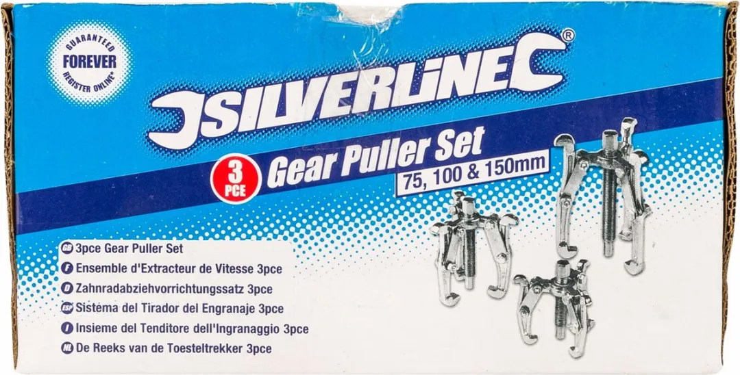 Silverline 3-delige Tandwieltrekker Set - 75/100/150mm