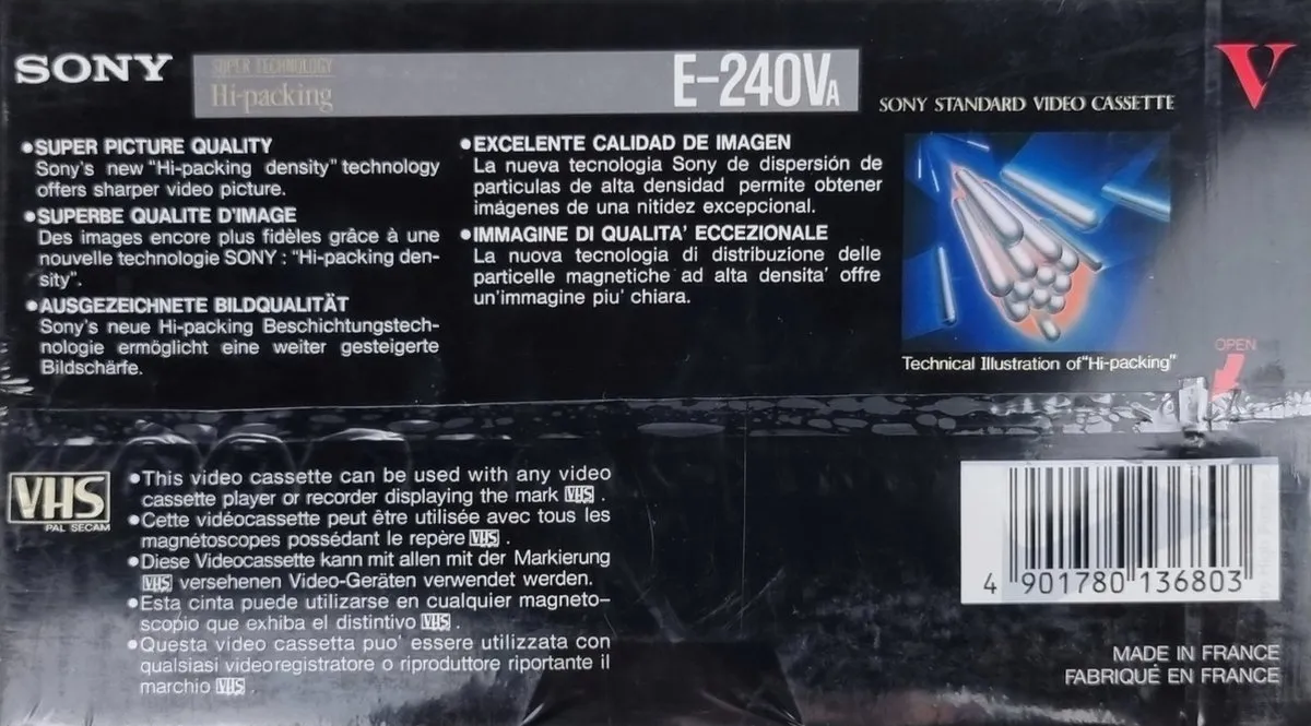 Sony E-240 VHS Cassette