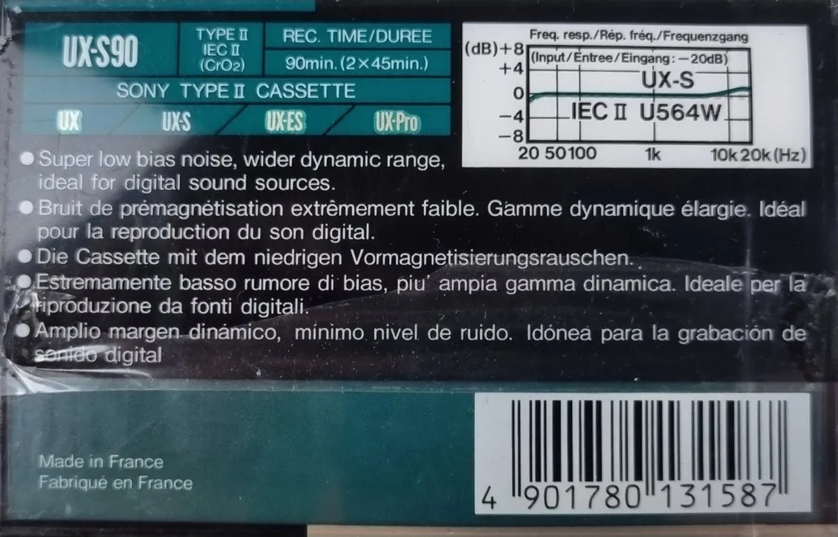 Sony UX-S 90 Type II Cassettebandje - Grijs