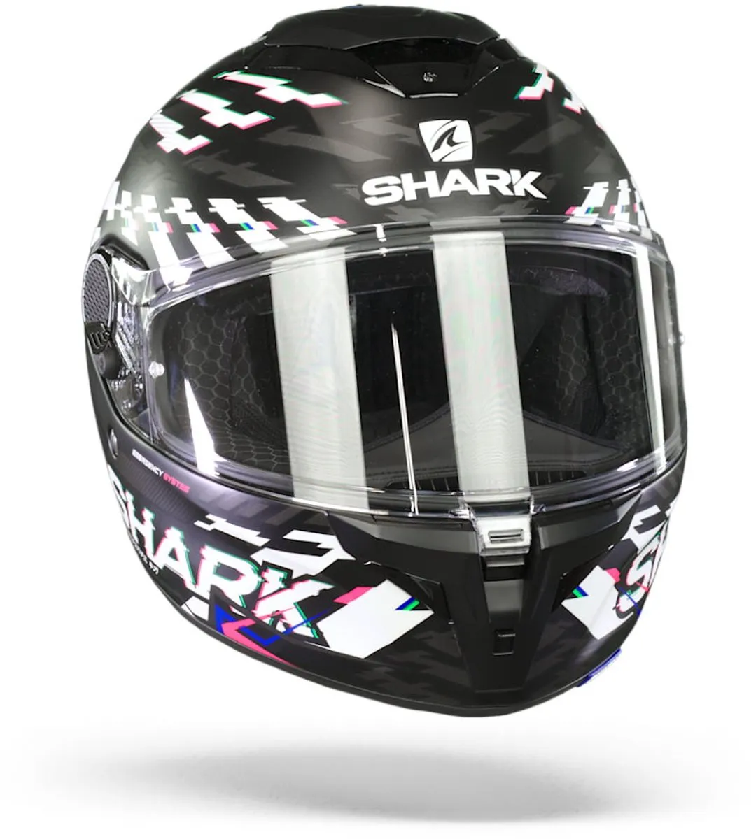 Shark Spartan GT E-Brake Helm - Mat Zwart/Blauw Anthraciet - Maat 2XL