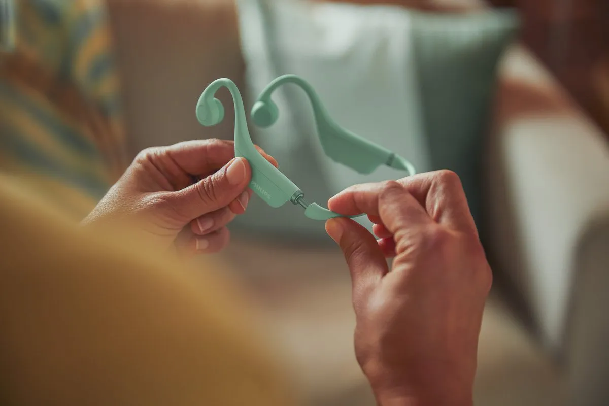 Philips TAK4607 Draadloze Open-Ear Kinderhoofdtelefoon - Bone Conduction - Groen - afbeelding 6 van 6