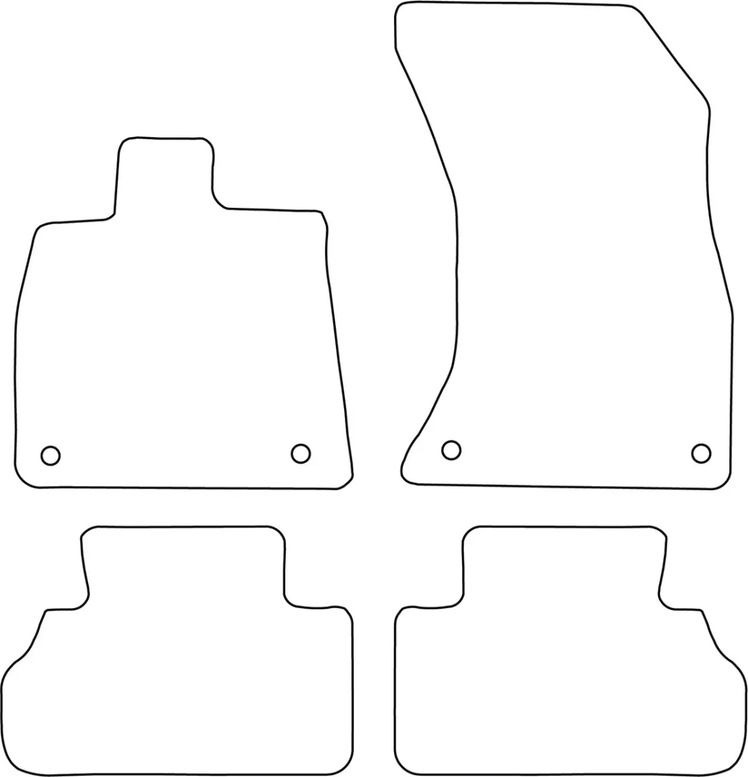 Audi Q5 Sportback Hybrid Velours Vloermatten - 4 Stuks - Zwart