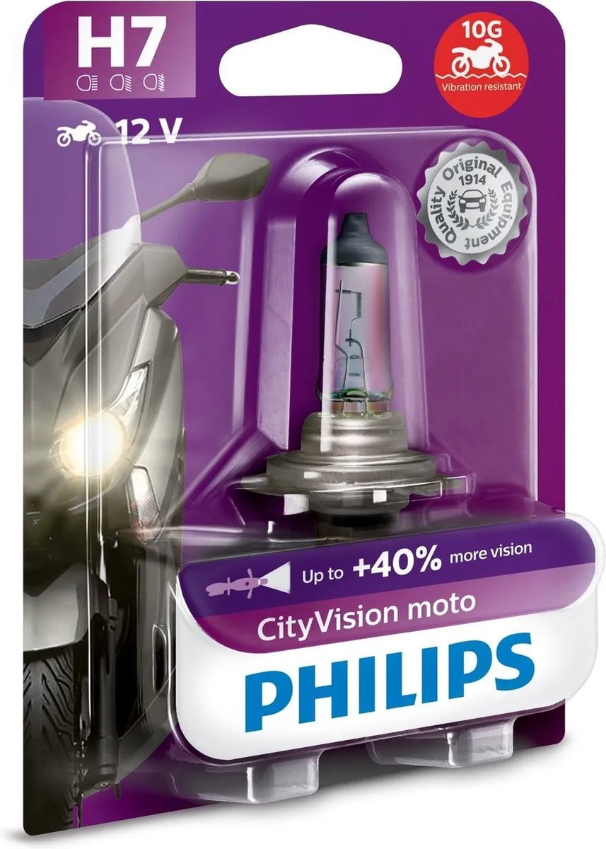 Philips Motorlamp H7 Cityvision 12V/55W Wit