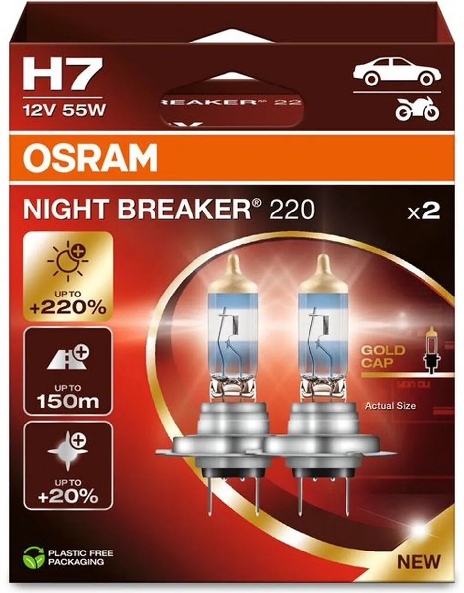 Osram Night Breaker 220 H7 Set - 2 Stuks