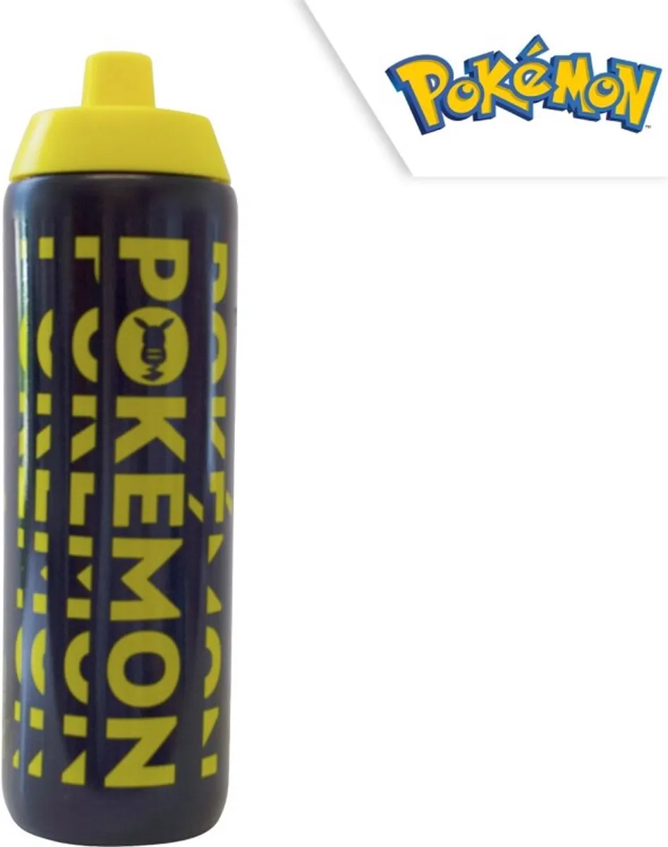 Pokémon Drinkfles 700ml - Zwart