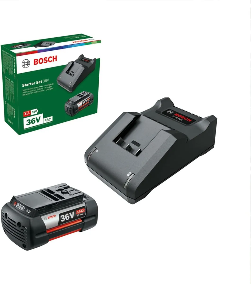 Bosch Starterset GBA 36V 6.0Ah AL 36V-20 - Rood/Zwart
