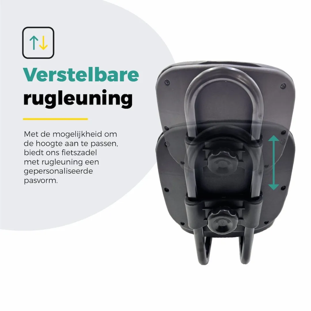 Voltano Fietszadel Relax Plus Met Rugsteun - Zwart