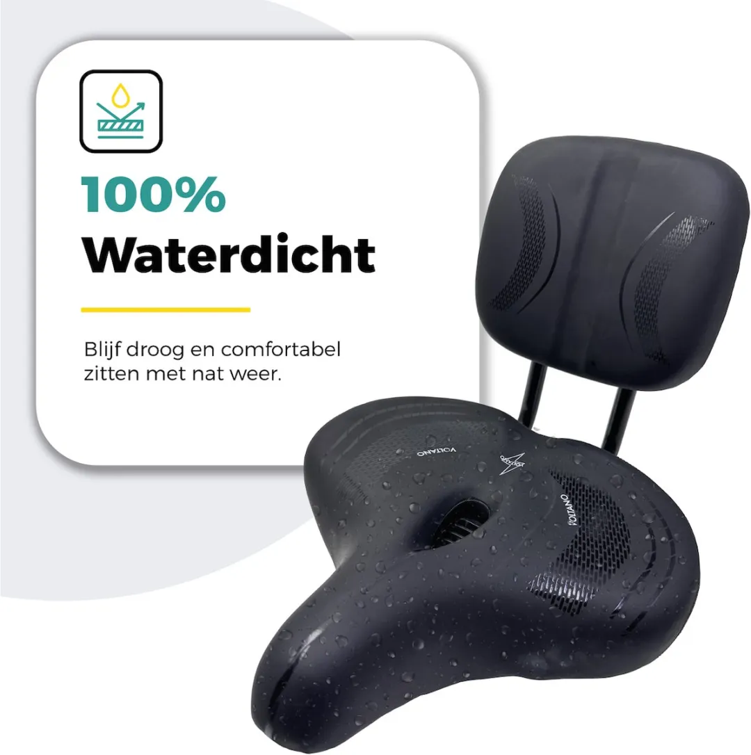 Voltano Fietszadel Relax Plus Met Rugsteun - Zwart - afbeelding 6 van 6