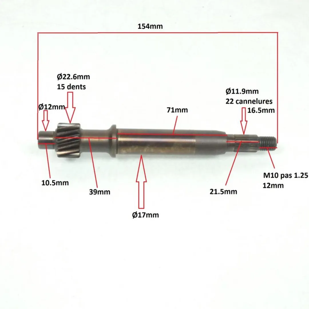 Peugeot Arbre Primaire Transmission 50 V-Clic 779602 - Ø22.6