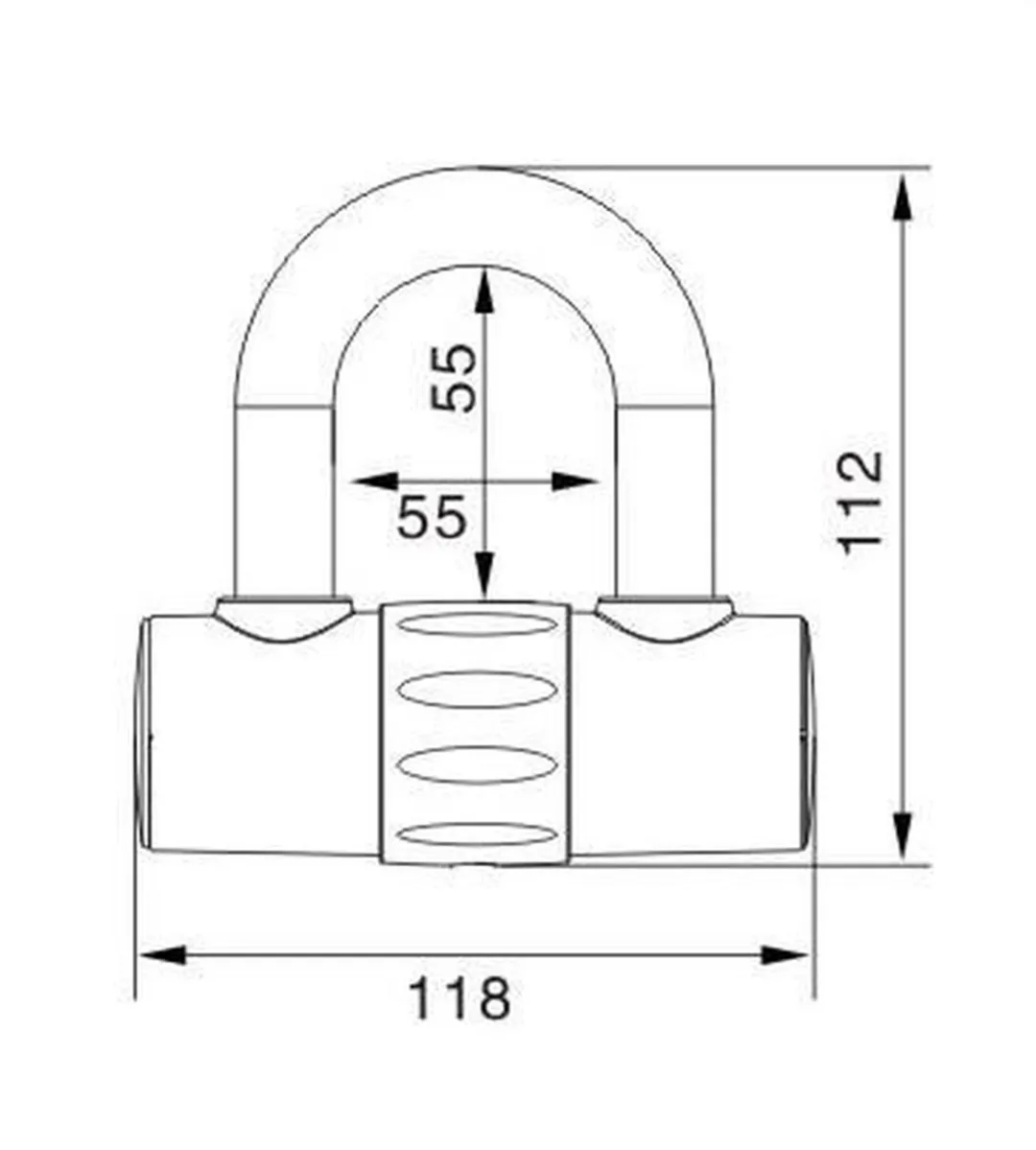 VINZ Trivor ART 4 Slot 300cm Kettingslot - 3m - Zwart
