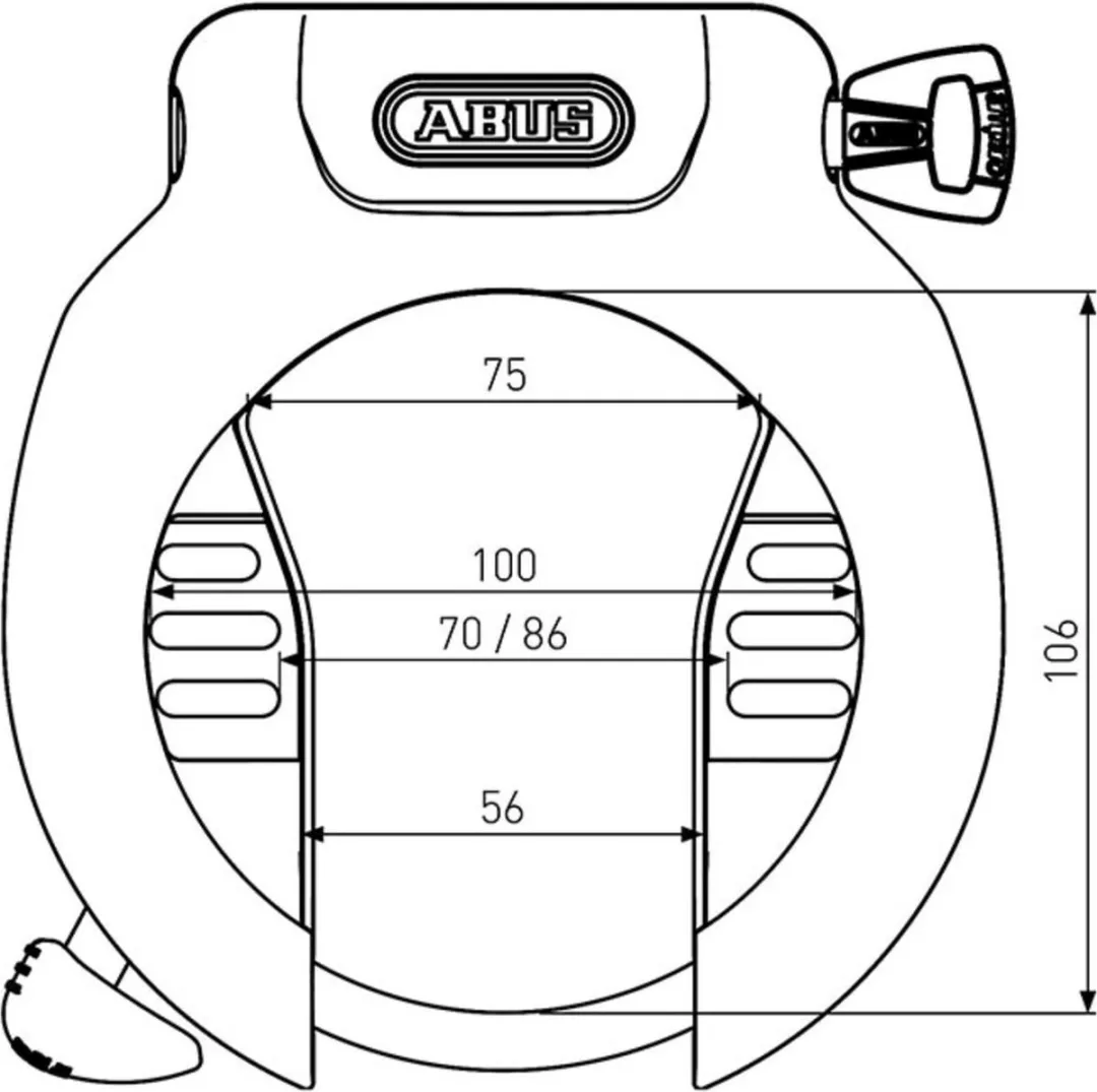 ABUS Amparo Pro 4750S Ringslot - Zwart