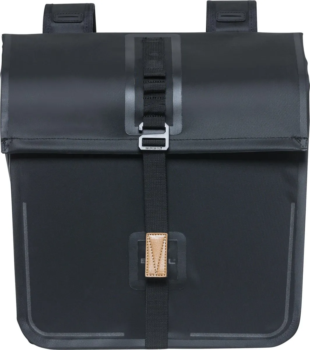 Basil Urban Dry Dubbele Fietstas 50L - Zwart