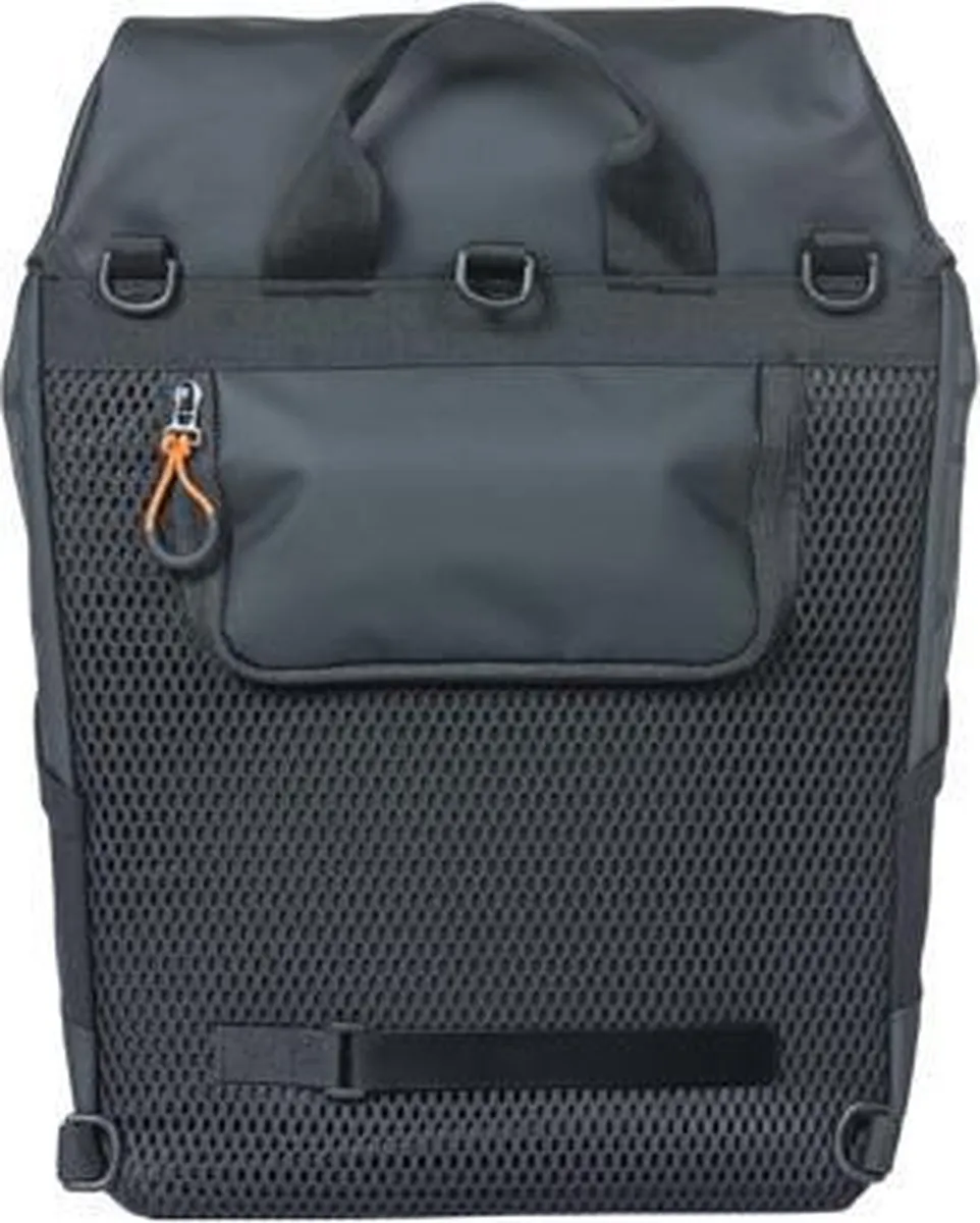 Basil Miles Tarpaulin Fietsrugzak 13L - Zwart/Orange