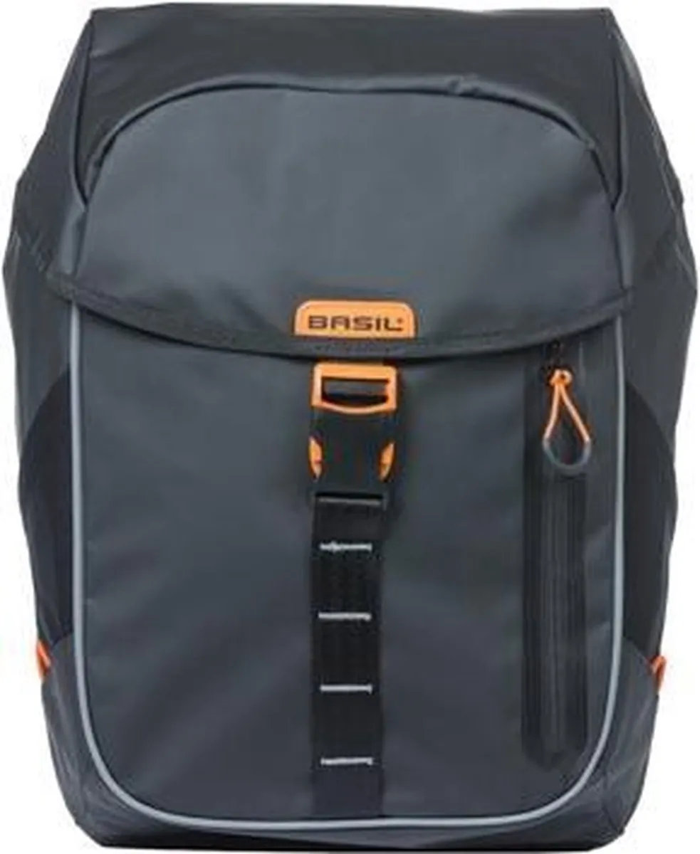 Basil Miles Tarpaulin Fietsrugzak 13L - Zwart/Orange