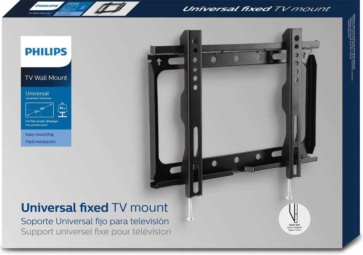 Philips SQM3221/00 TV Muurbeugel - Zwart - tot 42" 25kg