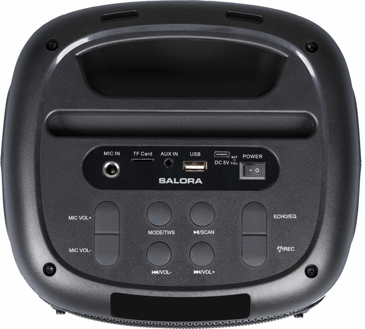 Salora PartySpeaker M1 Draadloze Stereoluidspreker - 220W - Zwart
