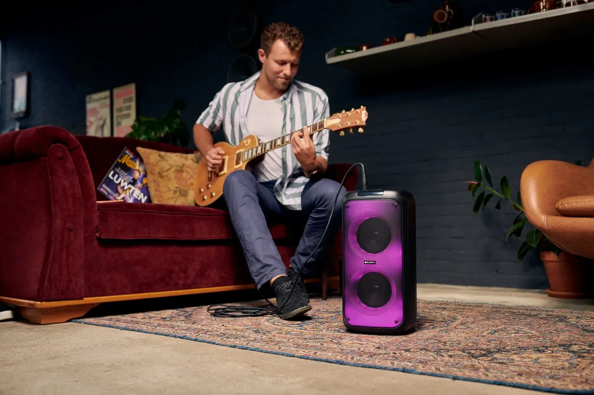 Salora PartySpeaker M1 Draadloze Stereoluidspreker - 220W - Zwart - afbeelding 6 van 6